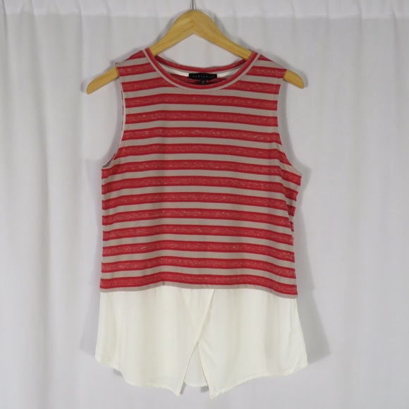 Sanctuary Red and Gray Striped Sleeveless Top Size S - Picture 6 of 9